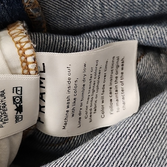 Frame Denim Skirts Women's Le Mini Raw Edge Denim Jean Skirt Size 27 - Picture 15 of 16